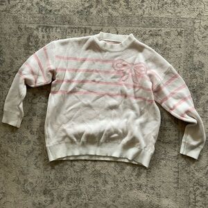 Women's Pink Striped Sweater